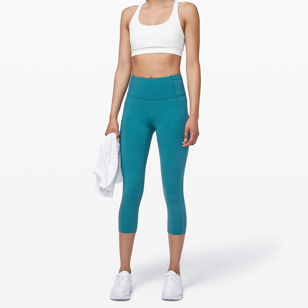 lululemon athletica Teal Cropped Leggings